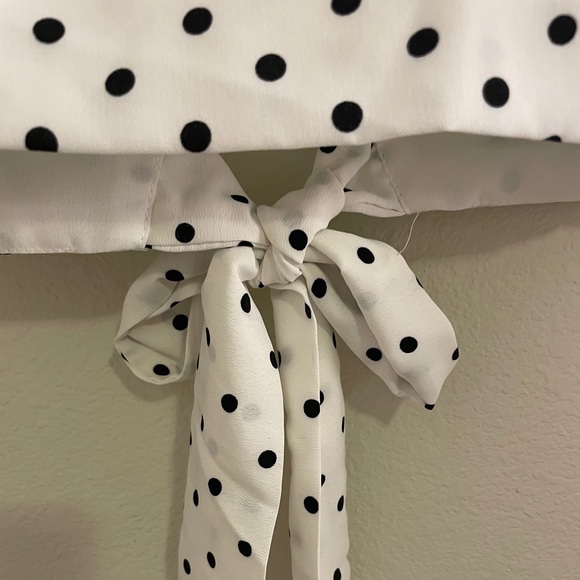 Yasmin Polka Dot Tie Back Crop Top - Picture 11 of 13